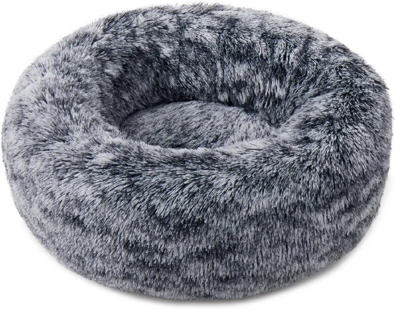 Calming Dog Bed - Cozy Round Plush Pet Cushion