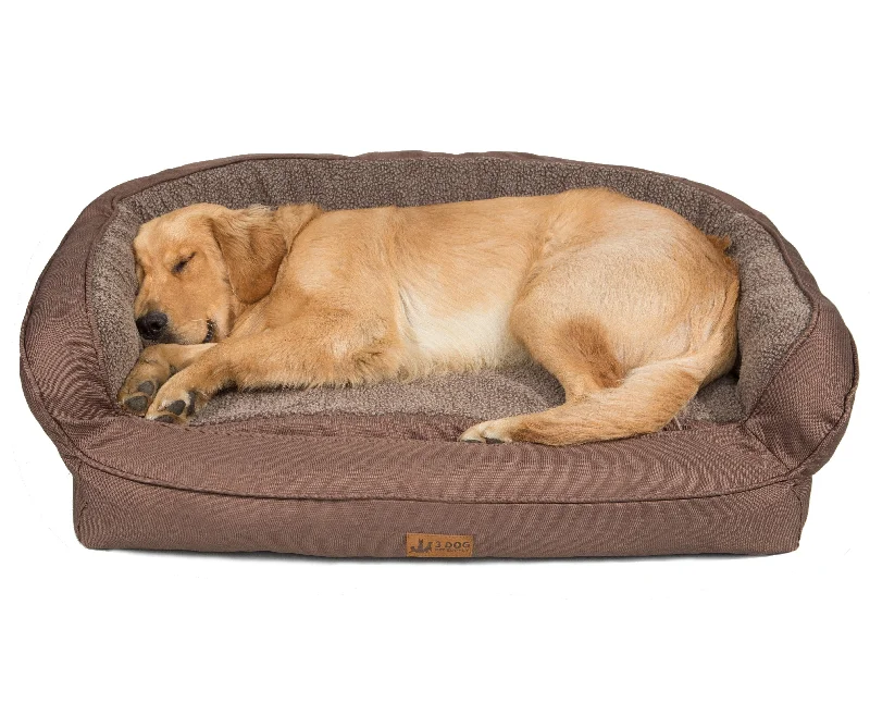 EZ-Wash Fleece Headrest Memory Foam Dog Bed