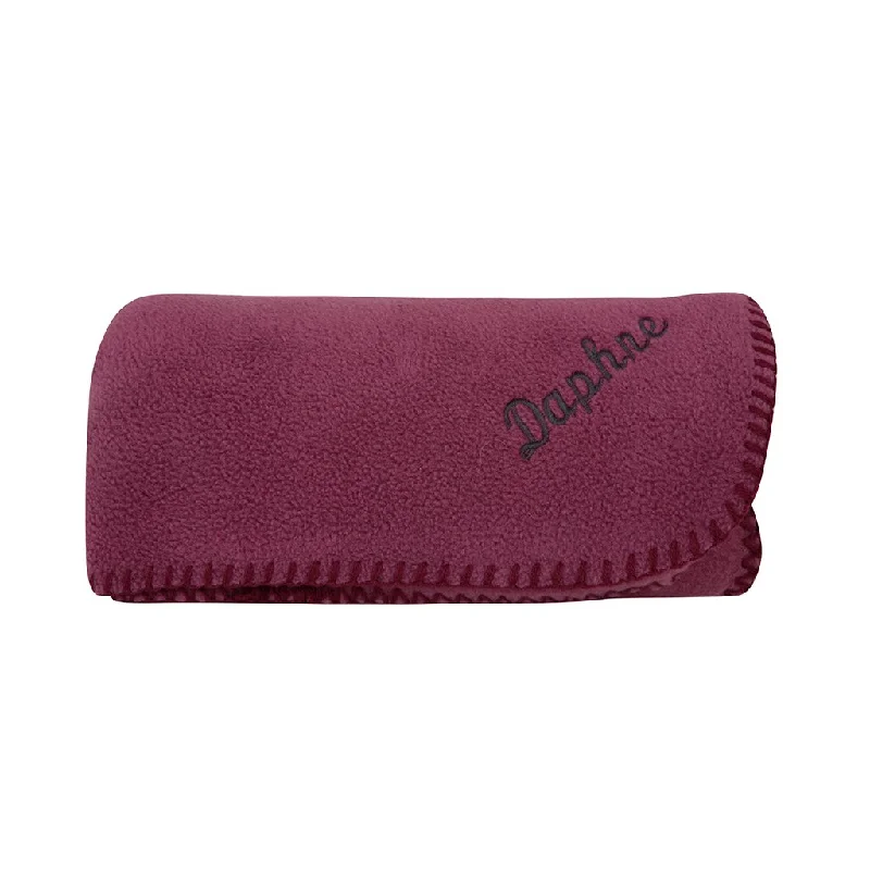 Cranberry Personalised Fleece Luxury Dog Blanket