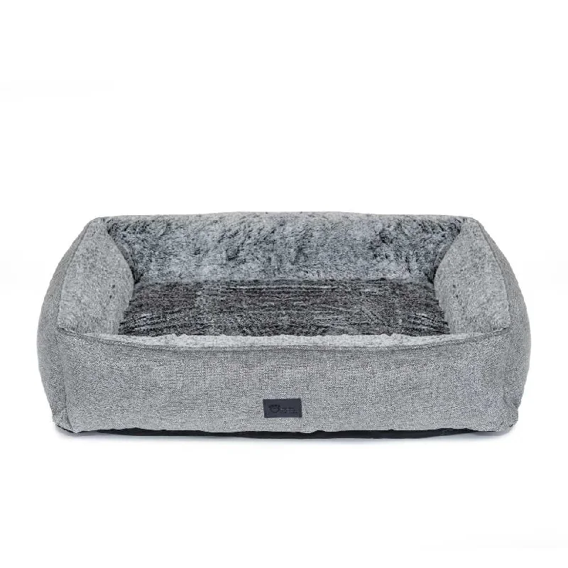 Dog Lounger Bed, Artic Faux Fur