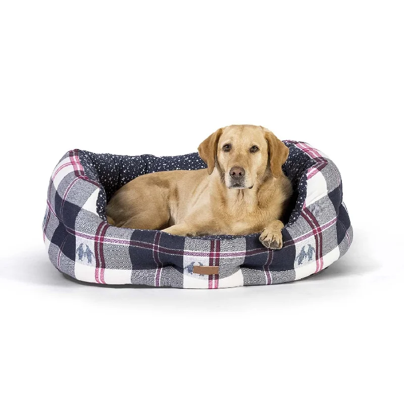 FatFace Penguin Check Deluxe Slumber Dog Bed