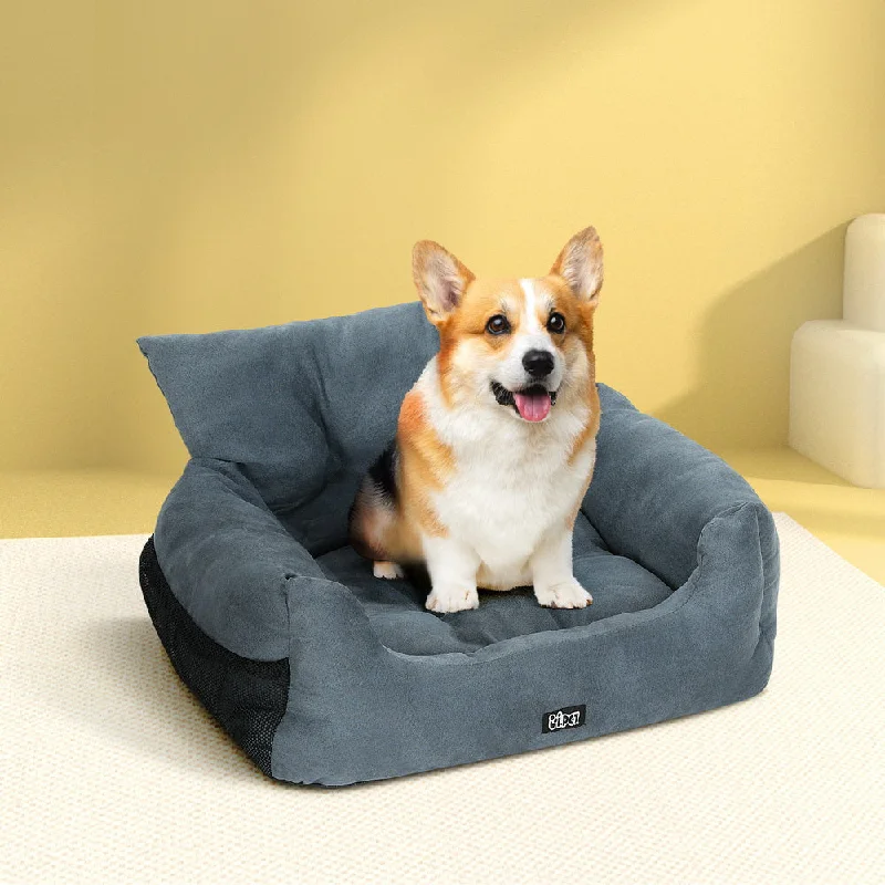 Waterproof Non-Slip Dog Car Seat Bed w/ Safety Belt i.Pet