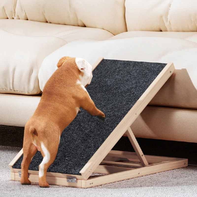 Adjustable Dog Ramp Step, Foldable Wooden for Bed, i.Pet