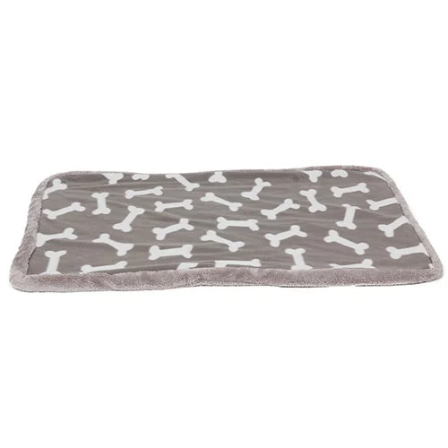 Alice & Co - Millie Bones - Dog Blanket - Grey & White