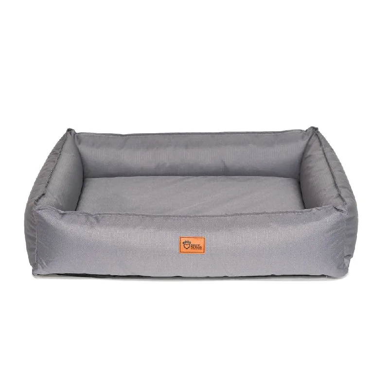 Orthopedic Ripstop Dog Lounger Bed, Steel Grey