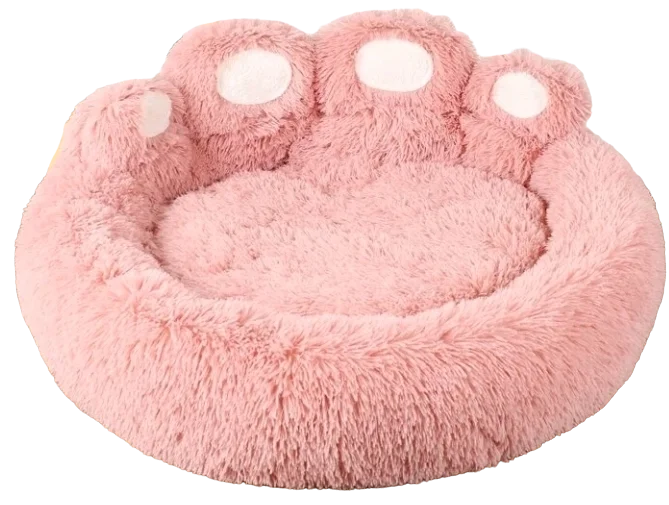 Paw Design Calming Pet Bed Pink