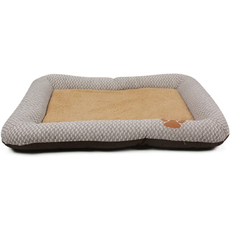 Pet Life ® 'Neutral Carpentry' Fashion Designer Nano-Silver Anit-Bacterial Pet Dog Bed Lounge