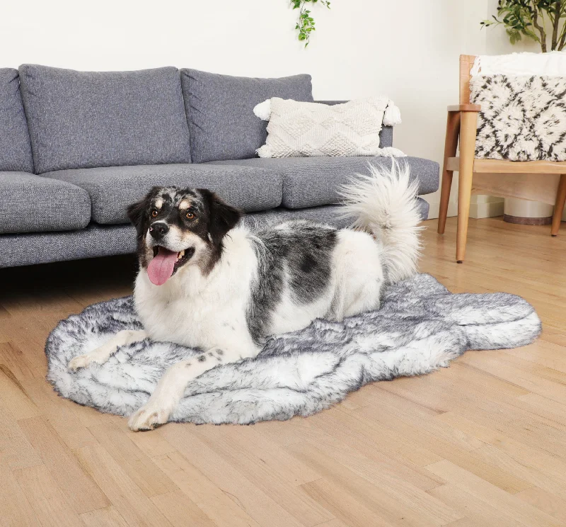 PupRug™ Luxe Faux Fur Orthopedic Dog Bed - Ultra Plush Arctic Fox