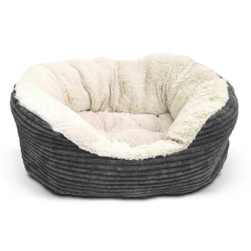 Rosewood 40 Winks Grey Cord Dog Bed