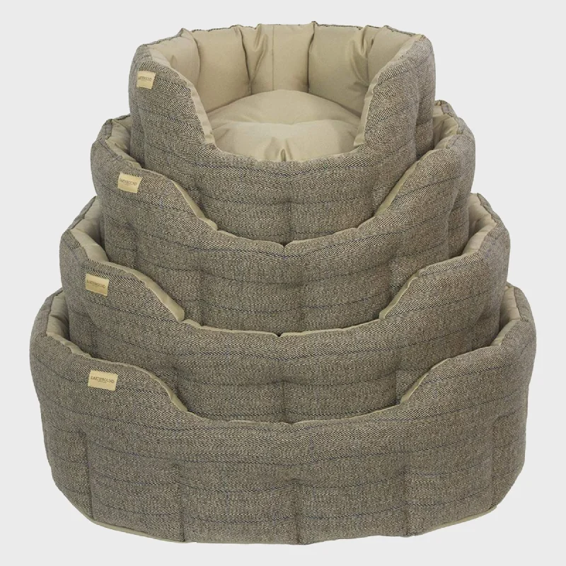 Tweed and Beige Waterproof Bed