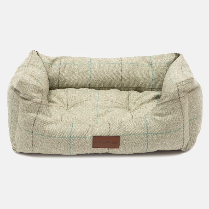 Willow Check Tweed Boxy Dog Bed