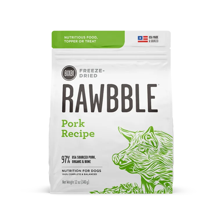 Bixbi Rawbble® Freeze-Dried Food for Dogs – Pork Recipe