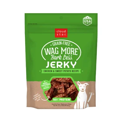 Cloud Star® Wag More, Bark Less® Grain Free Jerky Chicken & Sweet Potato Dog Treat 10 oz SALE