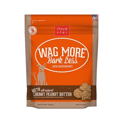 Cloud Star® Wag More, Bark Less® Oven Baked Biscuits Crunchy Peanut Butter Dog Treat 3 lb SALE