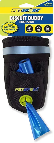 Petsport 50010 Biscuit Buddy Treat Pouch (Black)