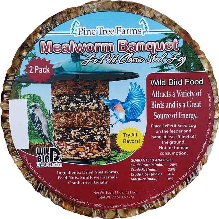 PINE TREE MEALWORM SEED LOG 9oz/2pk