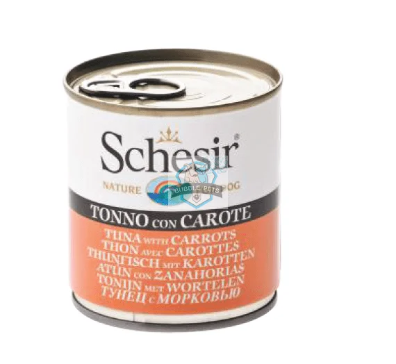 Schesir Dog Can Tuna with Carrots in Jelly