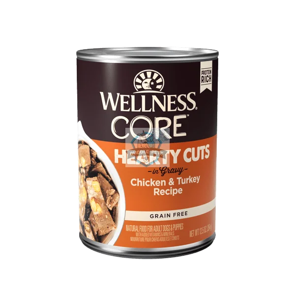 Wellness CORE Grain-Free Hearty Cuts in Gravy Chicken & Turkey Wet Dog Food