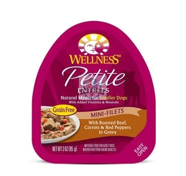 Wellness Petite Mini-Filets Roasted Beef, Carrots & Red Peppers in Gravy Wet Dog Food