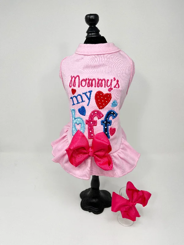 010  Pink 'Mommy's BFF' Dress with Bow Size XXS