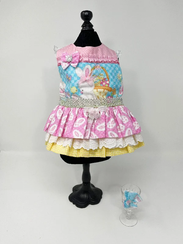 017  Spring Bunny Themed Dress with Bow Size XS