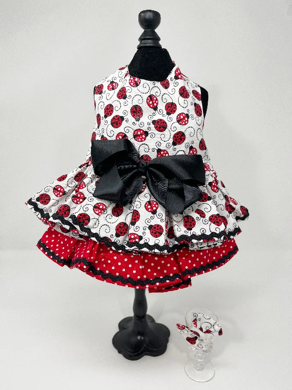 023  Ladybug Theme Dress with Black Tie and Bow Size S