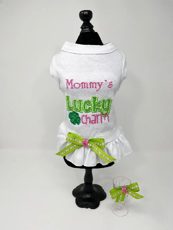 024  Mommy's Lucky Charm Dress with Bow Size XXS