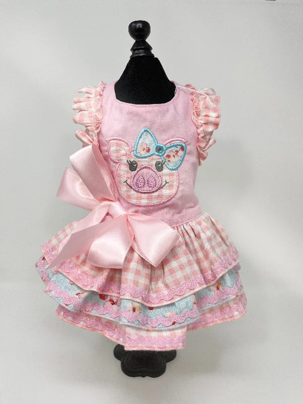 068  Pink Pig Dress Size M