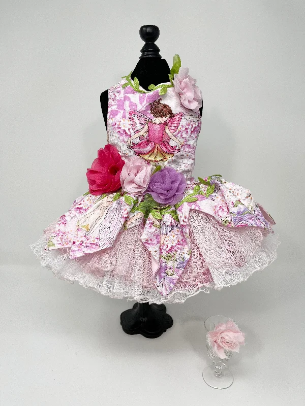 092  Pink & Purple Fairy Dress with Hair Bow Size XS