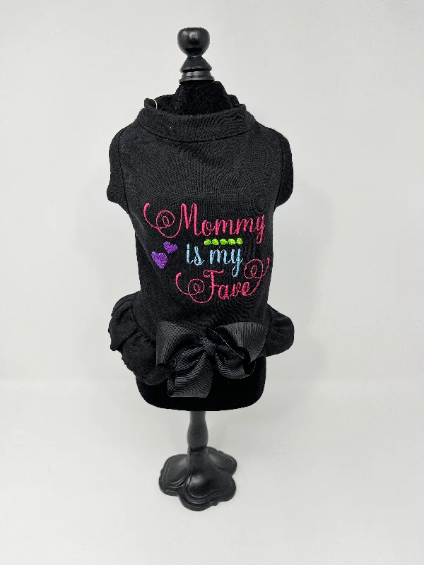 121  Black 'Mommy is my Fav' Dress.  Size XXS