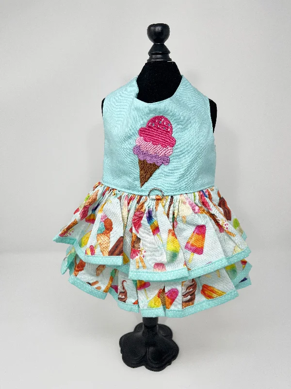 126  Ice Cream Theme Dress with Multi-Layer Skirt.  Size S