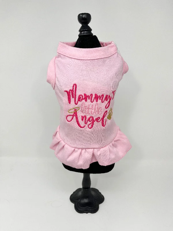 144  'Mommy's Little Angel' Pink Knit Dress.  Size XXS