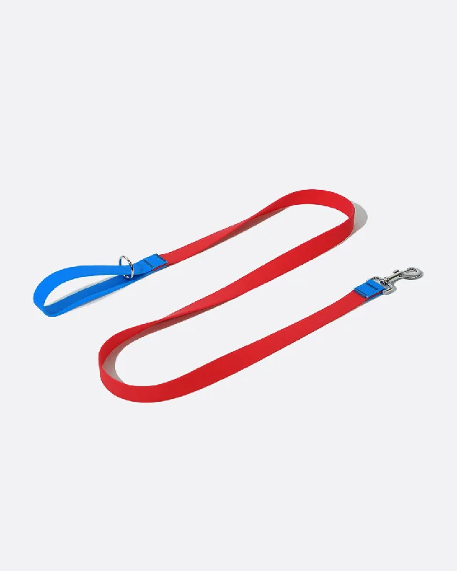 Aqua PVC Waterproof Dog Leash - Hero Red