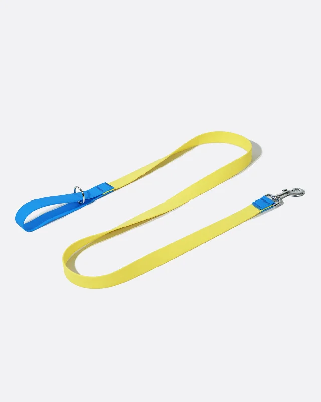 Aqua PVC Waterproof Dog Leash - Mini Yellow