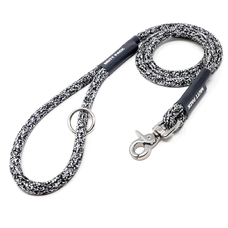 Black & White Recycled Rope Leash (Swivel Clasp)