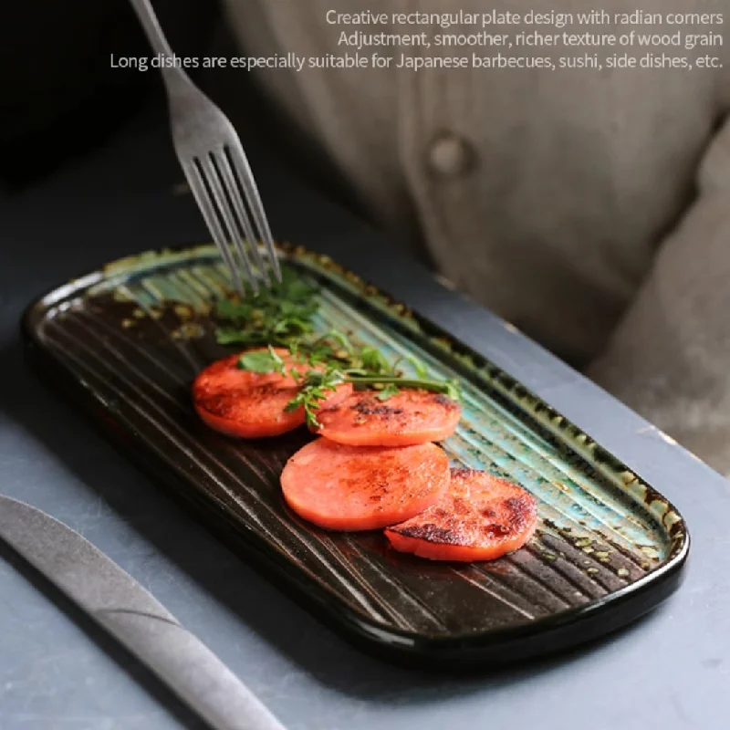 Ceramic Western Cuisine Rectangular Creative Sushi Sashimi Plate