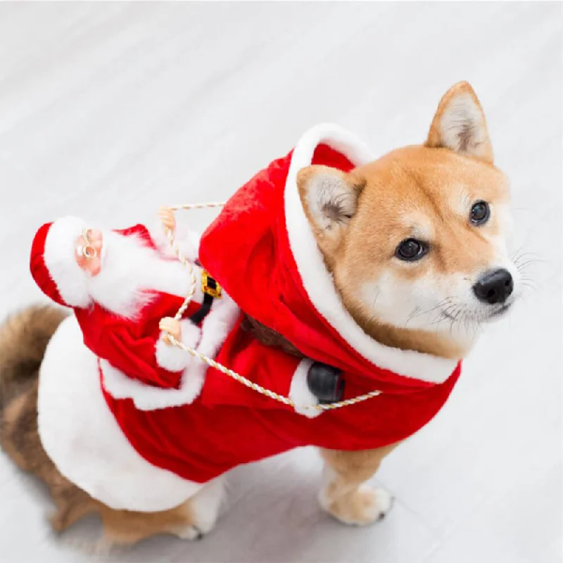 Christmas Party Santa Claus Pet Cosplay Dog Costume