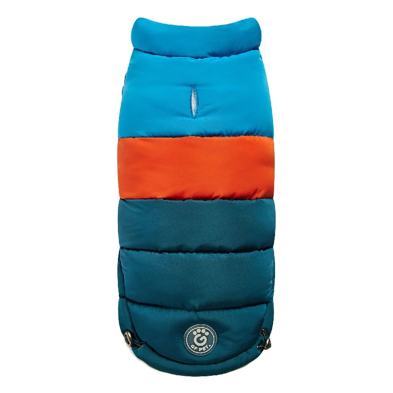 GF Pet Color Block Puffer - Dark Teal