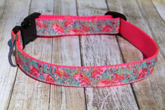 Flamingo Lilly Inspired Dog Collar