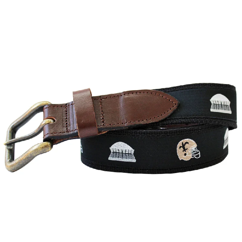 Black Helmet & Dome Club Belt