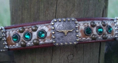 Katie's Texas Longhorn Dog Collar