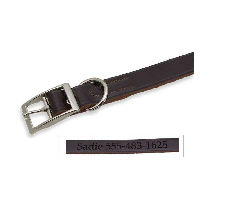 Leather Dog Collar - with Engraving