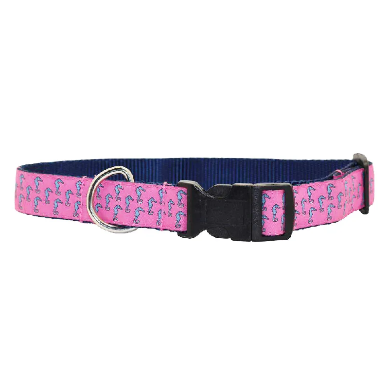 Panama Pink Seahorse Dog Collar