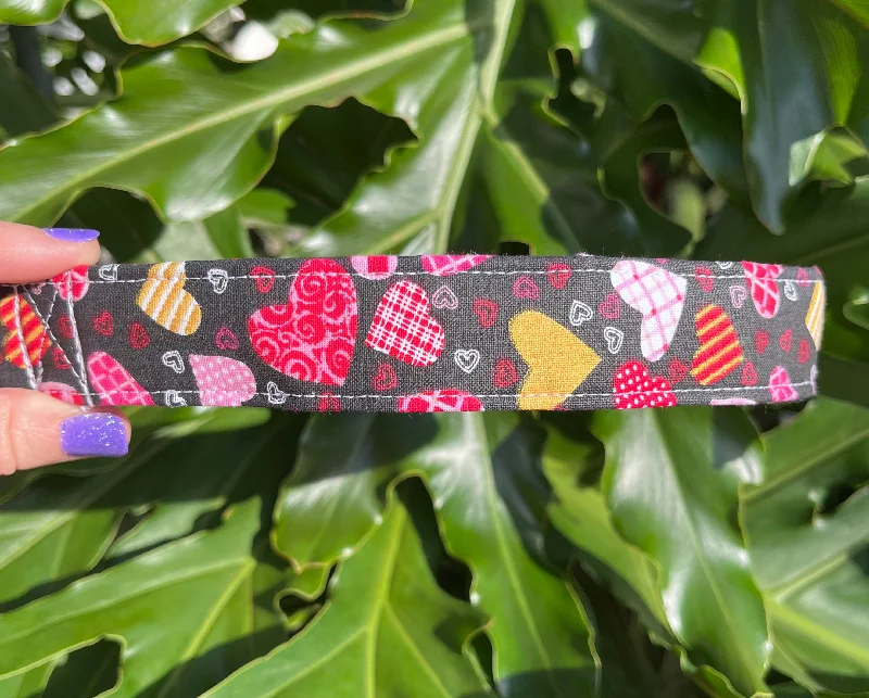 Pattern Hearts Dog Collar