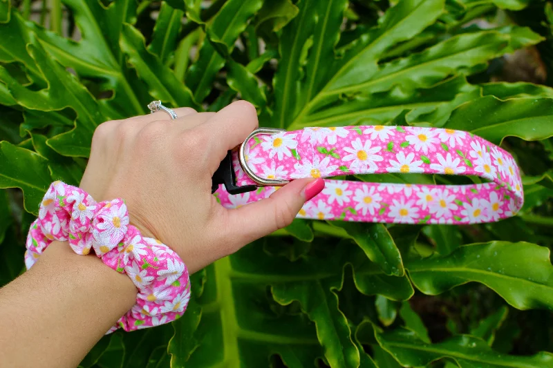 Pink Daisy Dog Collar