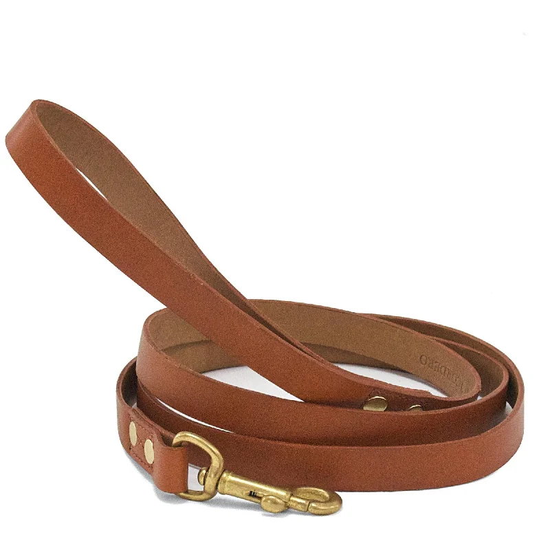 Simple Dog Leash - Tan Leather