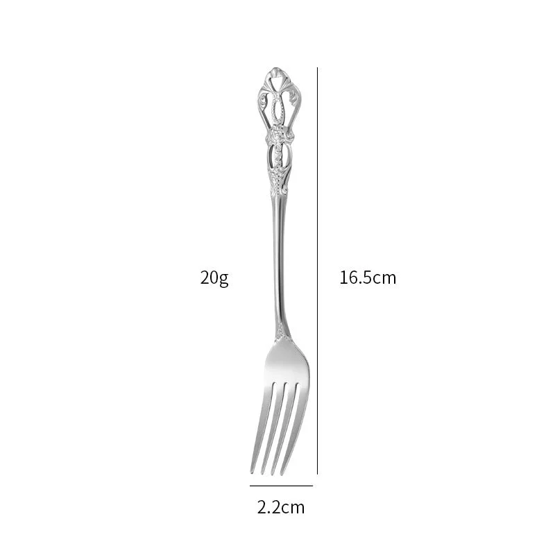 Silver center fork