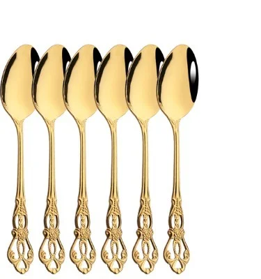 Golden Meal Spoon Set4