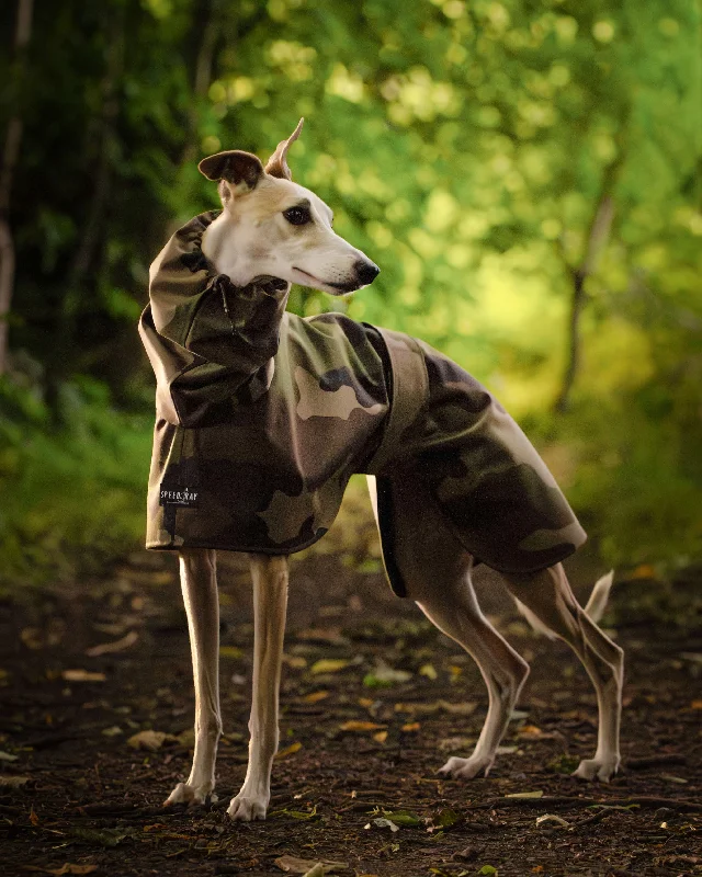 THE DINO Lightweight Camouflage, Water Resistant, Whippet Raincoat