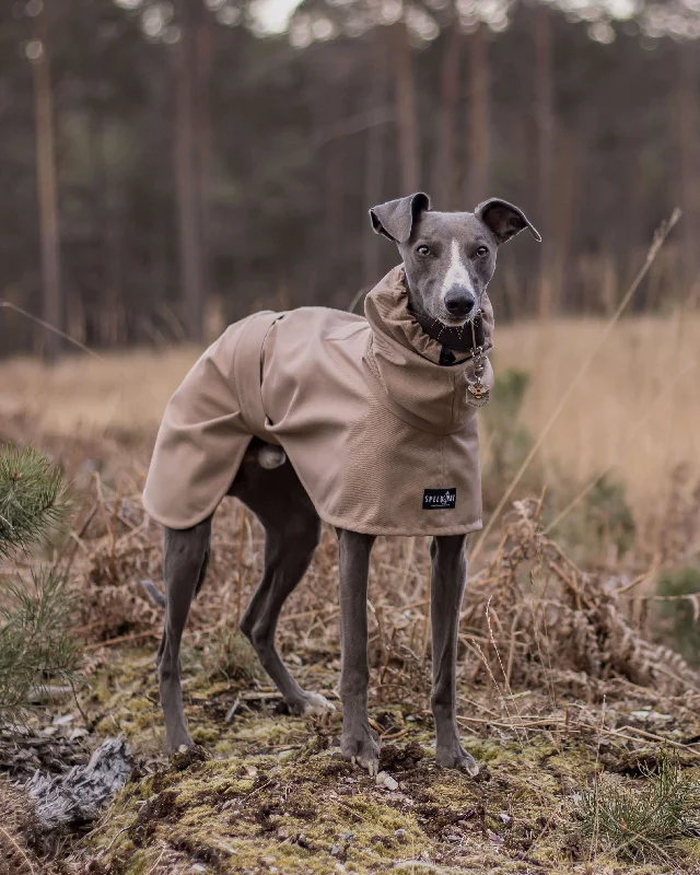 THE DOBBY Beige Lightweight, Water Resistant, Whippet Raincoat